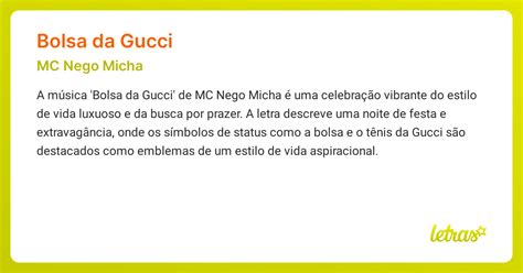 letra da música bolsa da gucci